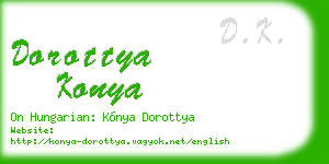 dorottya konya business card